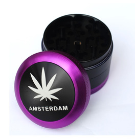 Purple Black Metal Amsterdam Grinder