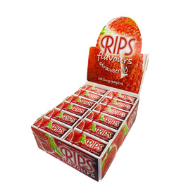 Rips Strawberry Kingsize Slim Rolls (Box Of 24)