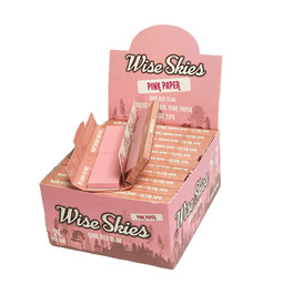 Wise Skies Pink Connoisseur Rolling Paper (Box Of 24)