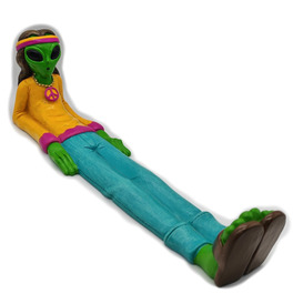 Green Hippy Alien Incense Holder