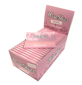 Wise Skies Pink 1 1/4 Rolling Papers (Box of 50)