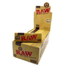 Raw Classic Single Wide Rolling Papers (Box of 50)