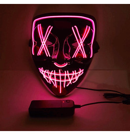 LED Stitches Mask, Pink
