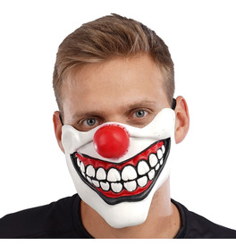 Clown Half Face Latex Mask