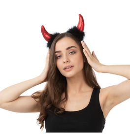 Devil Horns, Black and Red