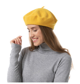 Beret Hat, Yellow