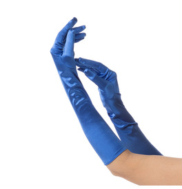 Long Gloves, Blue 