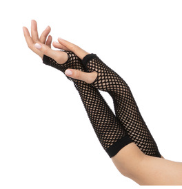 Fishnet Gloves, Black 