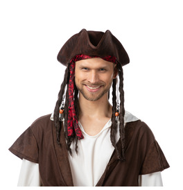 Pirate Hat with Hair 