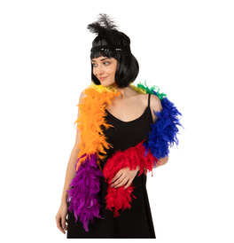 Stylex Party Feather Boa, Rainbow