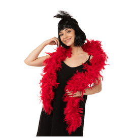 Stylex Party Feather Boa, Red