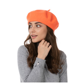 Beret Hat, Orange