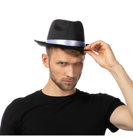 Deluxe Gangster Hat, Black