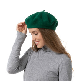Beret Hat, Dark Green