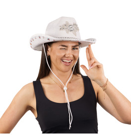 White Diamond Cowgirl Hat 