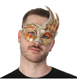 Flame Venetian Eye Mask