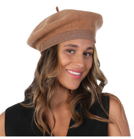 Deluxe Beret Hat, Camel