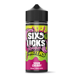 Tongue Twisters Sour Cherry E-Liquid 100ml by Six Licks
