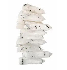 Zebra Tourmaline Point Crystal Tower