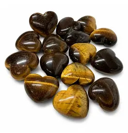 Tiger Eyes Heart Tumble Stones 16G 2.8m
