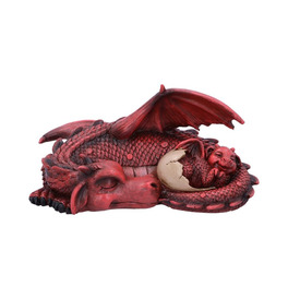 Dream a Little Dream Red Dragon and Hatchling Sleeping Figurine