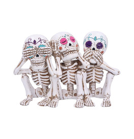 Three Wise Calaveras Skeleton Figurine 20.3cm