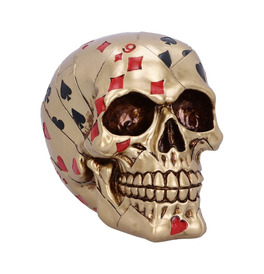 Dead Mans Hand Playing Card Skull Ornament 15cm
