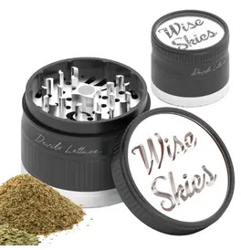 Devil Lettuce 4-Part Grinder, Silver