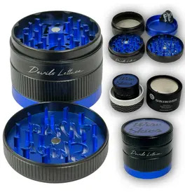 Devil Lettuce 4-Part Grinder, Blue