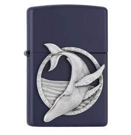 Blue Whale Emblem Zippo Lighter