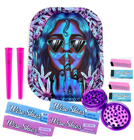 Wise Skies Silence Blue Pink Rolling Gift Set