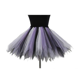 Pixie TUTU Skirt, Purple White Black