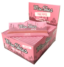 Wise Skies Pink King Size Slim Rolling Papers (Box of 50)