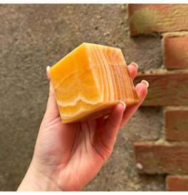 Yellow Calcite Cube 572-593g