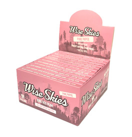 Wise Skies Pink Connoisseur Rolling Paper (Box Of 24)