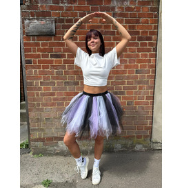 Pixie TUTU Skirt, Purple White Black