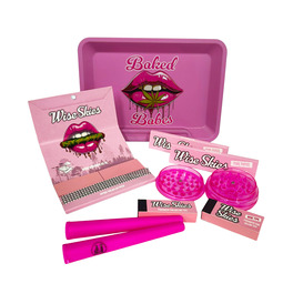 Baked Babes Pink Rolling Tray Set Double Sided