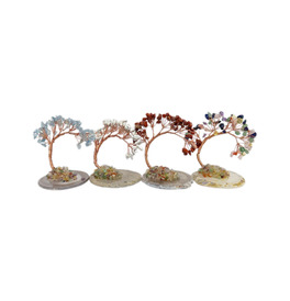 Mini Agate Slice Crystal Tree - Assorted