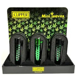 Clipper Metal Lighter Mini Leaves (Tray of 12)