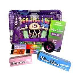 Wise Skies High Till I Die Rolling Tray Set