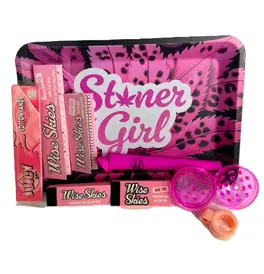 Wise Skies Pink Stoner Girl Tray Set