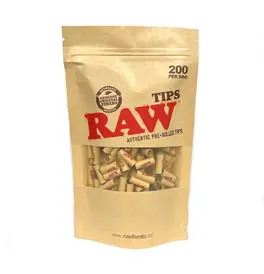 Raw Prerolled 200 Tip Bag