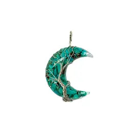 Crescent Shape Crystal Stone - Turquoise