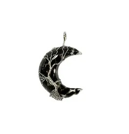 Crescent Shape Crystal Stone - Black Agate