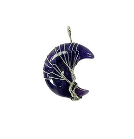 Crescent Shape Crystal Stone - Amethyst