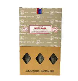 Satya White Sage Smudge Incense Sticks (Box Of 12)