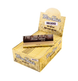 Wise Skies Unbleached King Size Slim Rolling Papers (Box of 50)