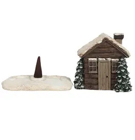 Log Cabin Incense Cone Burner