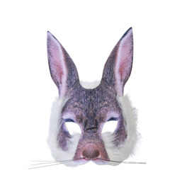 Bunny Face Mask Realistic Fur