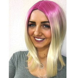 Pink & Blonde Straight Wig